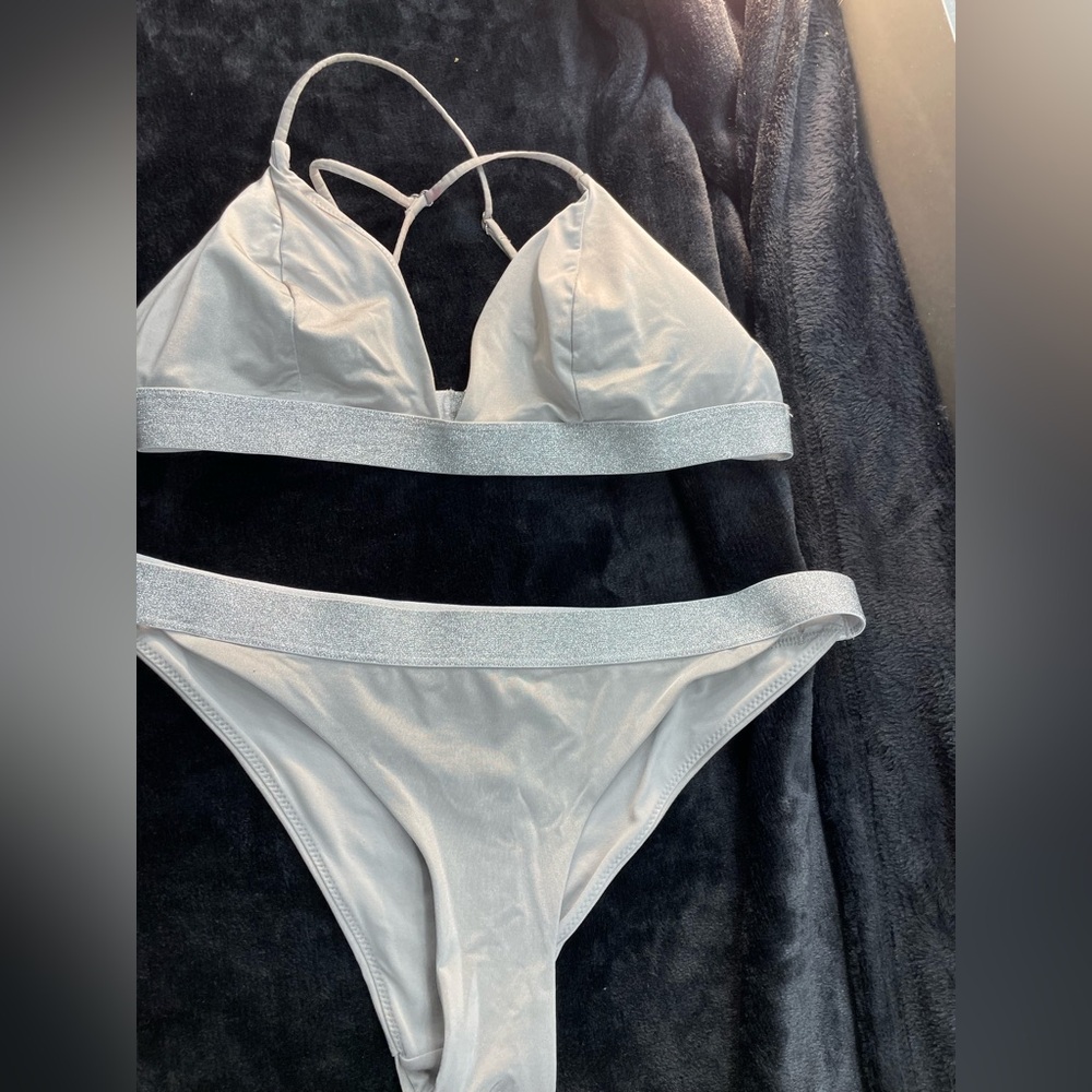 H&M Silver Bikini Set